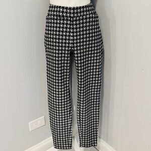 Cato Black and White Houndstooth Pants